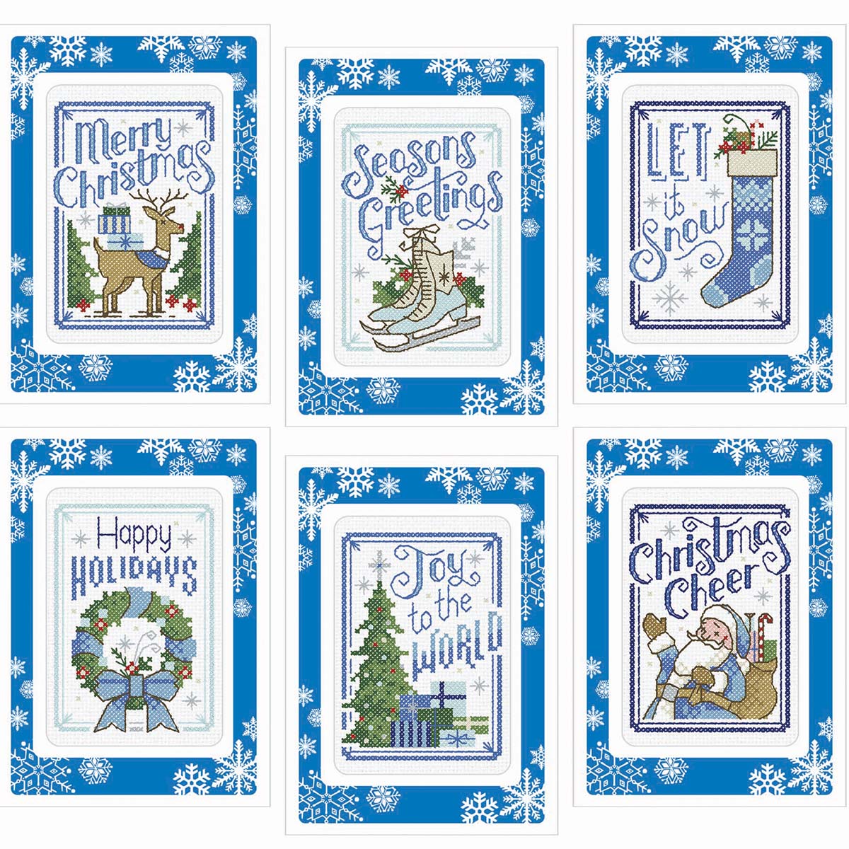 Herrschners® Christmas Cheer Greeting Cards Counted Cross-Stitch Kit